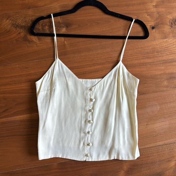 MARA HOFFMAN Cream Jubilee Silk-feel Camisole Top / XS - Picture 3 of 3